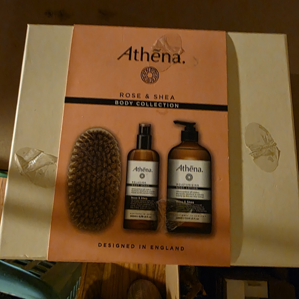 Athena Rose & Shea Body Spray and Lotion Set - Cream and Black Labels